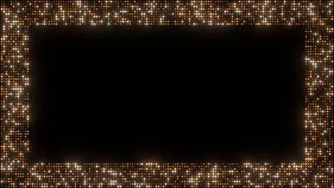 Gold particle border wave background loop Stockbeeldmateriaal 345972917