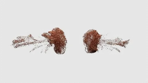 Gold Particle Collision Stock Footage 168188389