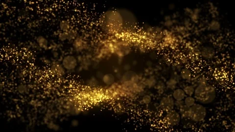 Gold particle field background Stock Footage 72236987