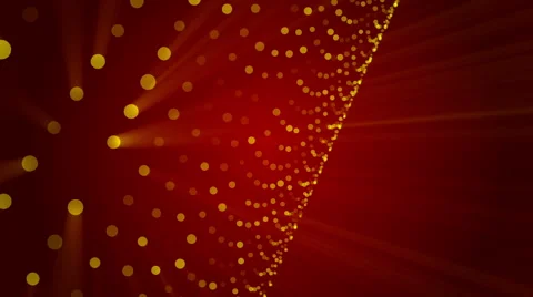 Gold particle, form, red background, loop Stock Footage 51693297