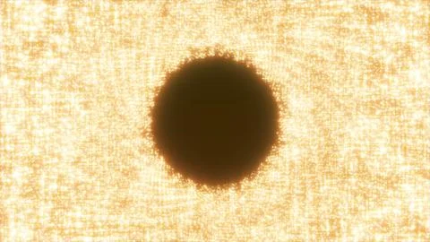 Gold Particle Frame Abstract Circle Background Stock Illustration