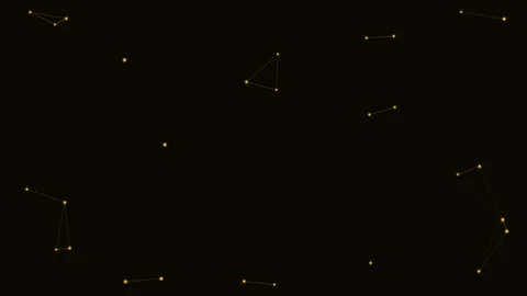 Gold Particle Network Sparse Calm Network Loop 스톡 동영상 342612115