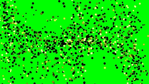 Gold particle overlay, on green screen 库存影片 344707963