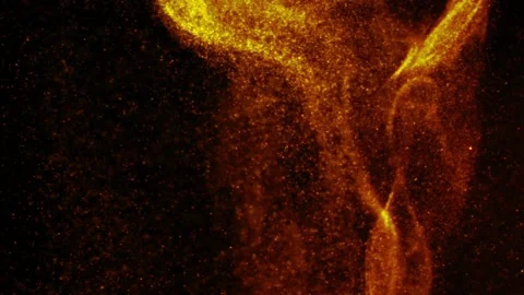 Gold particle smoke loop animation Видео 145896031