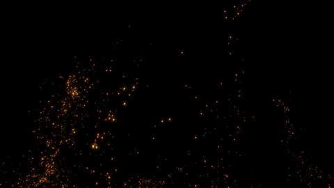 Gold Particle Spark Gittlering Loop Seamless overlay 스톡 동영상 128699356