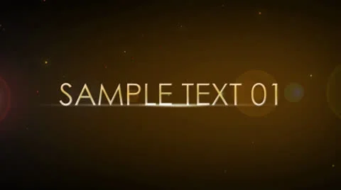 GOLD PARTICLE TEXT Stock After Effects