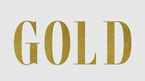 Gold Particle Title Text, Alpha Channel Stock Footage 239347162