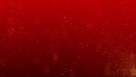 Gold particles abstract background with bokeh on red Background. Stock Footage 258518655