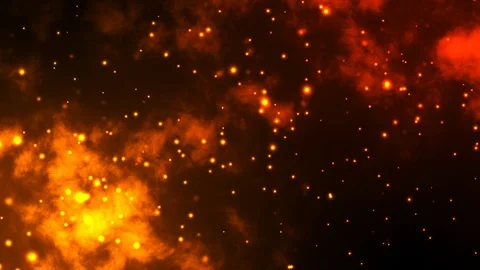 Gold particles abstract background on Dark sky and clouds Background. Stock Footage 125037525