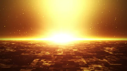 Gold particles abstract background with flares golden floor particle stars dust. Stock Footage 245798831