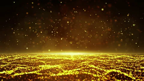 Gold particles abstract background Stock Footage 233744855