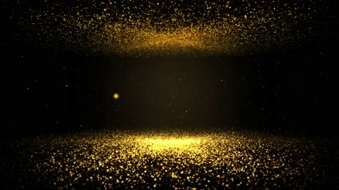 Gold particles abstract background with shining golden floor stars dust. Stock Footage 147233195