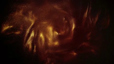 Gold particles abstract background with shining golden Background. Futuristic Stock Footage 236356946