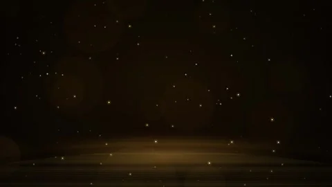 Gold Particles Abstract Background with Shining Golden Floor Stockbeeldmateriaal 344056181