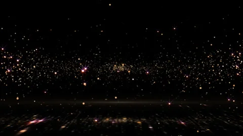 Gold particles abstract loop background Stock Footage 314327754