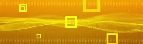 Gold particles abstractwith suqre  background with shining golden Floating Stock Footage 280036251