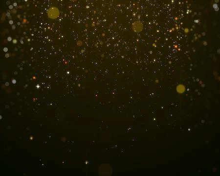 Gold particles and star background Stock Illustration