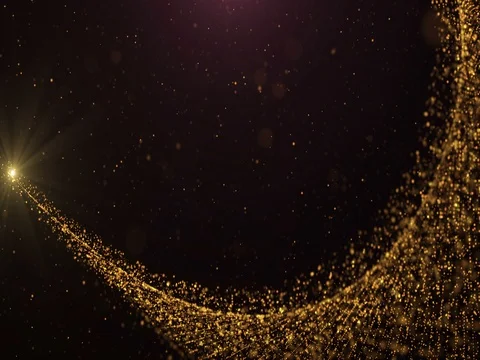 Gold Particles Background. Loop Video stock 80813312