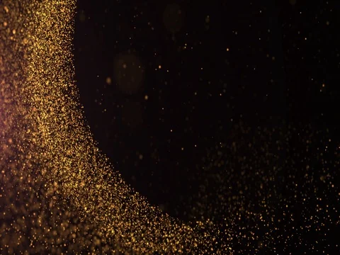 Gold Particles Background. Loop Stock-Footage 80813337