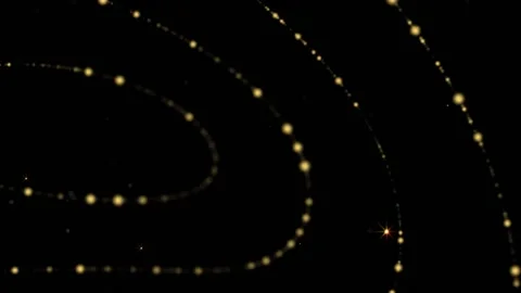 Gold Particles on Black Background. Bokeh Shiny Particles Loop Animation. Stock-Footage 164469638