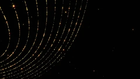 Gold Particles on Black Background. Bokeh Shiny Particles Loop Animation. Stock Footage 164470086