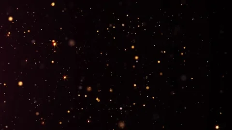 Gold Particles on Black Background. Bokeh Shiny Particles Loop Animation. Stock Footage 164470155
