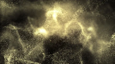 Gold particles on a black background Видео 172409546
