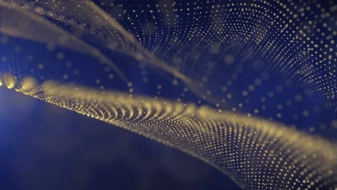 Gold particles on a blue background Stock-Footage 234206638