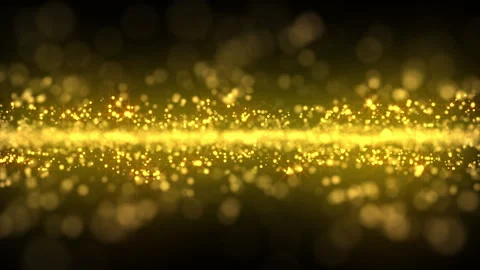 Gold Particles Bokeh. Looped Background Stock Footage 240337553