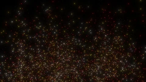 Gold Particles Explosions Row on Black Background. Bright Sparks Fireworks Vídeos de archivo 317836027