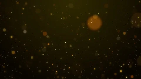 Gold particles falling background looped Stock Footage 94993154