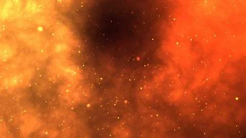 Gold particles in fire Stock Footage 114828422