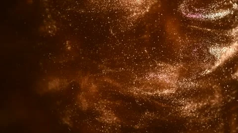 Gold particles floating background, Liquid gold, golden abstract backdrop Stock Footage 317121149