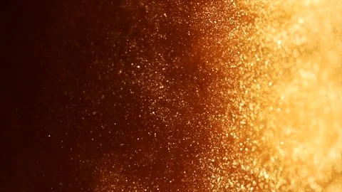 Gold particles floating background, Liquid gold, golden abstract backdrop Stock Footage 328193547