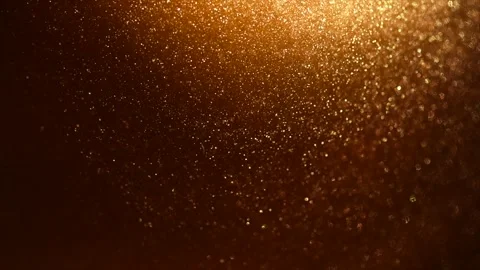 Gold particles floating background, Liquid gold, golden gust abstract backdrop Stock Footage 328595682