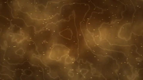 Gold particles flow through wavy lines in an abstract motion Video stock 329900773
