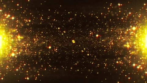 Gold Particles Frame Abstract Luxury Sparkling Light Background Loop Stock Footage 341570203