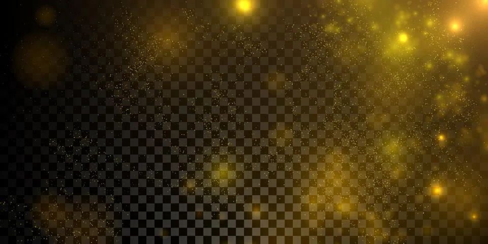 Gold particles isolated Stock Illustration