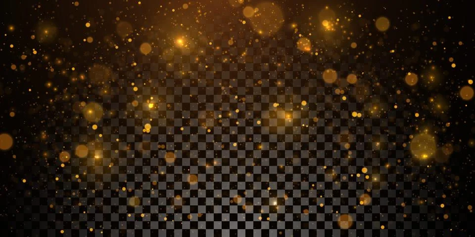 Gold particles isolated Stock Illustration