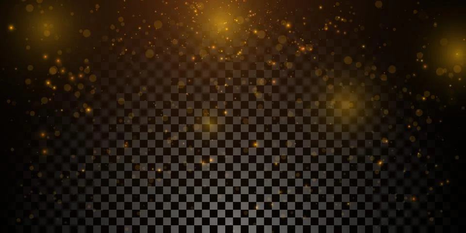 Gold particles isolated Stock Illustration