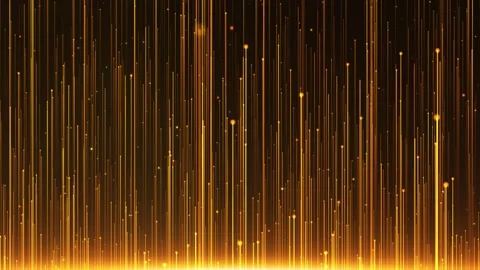 Gold Particles Light Rising 動画素材 335874077