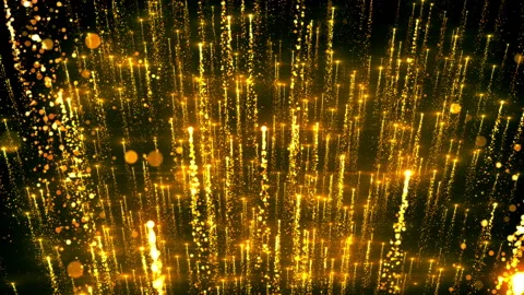 Gold particles light trail backgrounds looped 库存影片 237220669