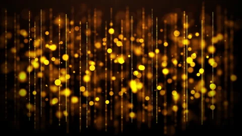 Gold particles with line abstract background. Stock Footage 247305823