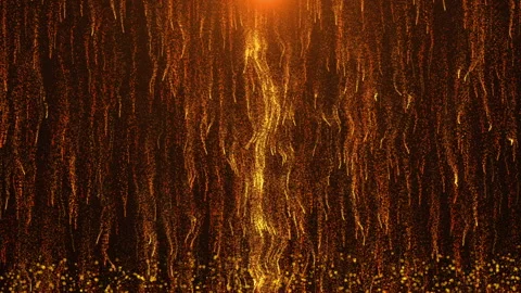 Gold Particles Lines Loop Stock Footage 156074232