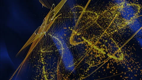 Gold Particles  Loop Stock Footage 158829607