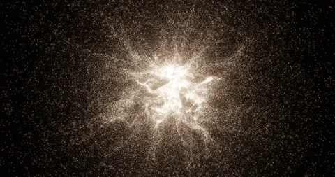 Gold particles in motion isolated on transparent background Stockbeeldmateriaal 253058461