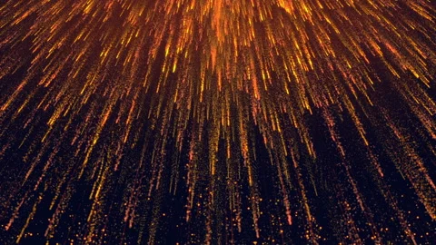 Gold Particles Rain Loop 動画素材 155880928