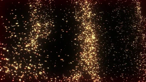 Gold Particles Rain. Motion Background. Golden glitter particle. Stock Footage 256971427