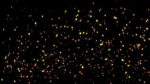 Gold Particles Rain. Motion Background. Golden glitter particle. Stock Footage 256973030