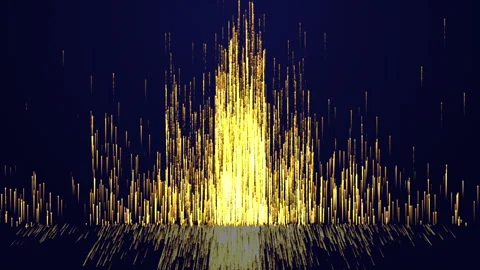 Gold Particles Raising Motion Background Stock Footage 244830104